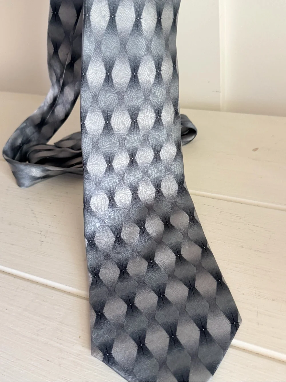 Vintage 1998 Grateful Dead Silk Tie Space 16th Set Silver Grey XL 4
